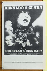 p125 RENALDO & CLARA special 11x17 movie poster '78 Bob Dylan, Baez