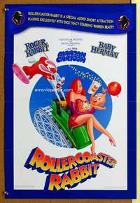 p206 ROLLERCOASTER RABBIT special 13x27 movie poster '90 Roger Rabbit