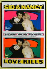 p058 SID & NANCY English 1sh '86 Gary Oldman & Chloe Webb, punk rock classic directed by Alex Cox!