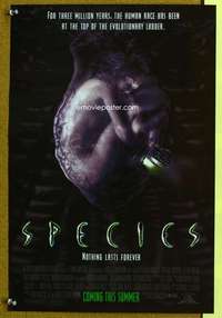 p132 SPECIES special 13x19 movie poster advance '95 Natasha Henstridge