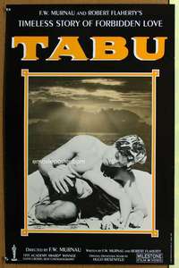 p308 TABU video 22x34 movie poster R91 F.W. Murnau, Ulmer