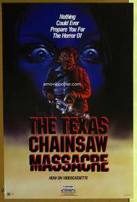p280 TEXAS CHAINSAW MASSACRE video one-sheet movie poster R84 Tobe Hooper