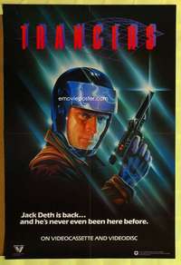 p283 TRANCERS video one-sheet movie poster '85 Charles Band, sci-fi!
