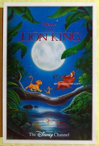 p052 LION KING tv poster R1996 classic Disney cartoon set in Africa, Timon & Pumbaa!