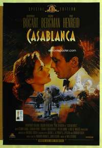 p259 CASABLANCA video one-sheet movie poster R98 Bogart, Bergman, Dudash art!