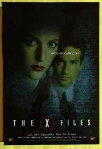 p284 X-FILES video TV one-sheet movie poster '97 Duchovny, Anderson