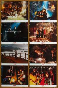 q195 GOONIES 8 English movie lobby cards '85 Corey Feldman teen classic!