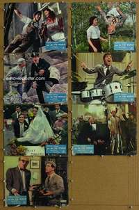 q446 UP IN THE WORLD 7 English movie lobby cards '56 Norman Wisdom