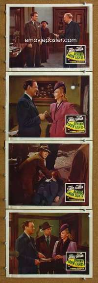 q551 BEHIND GREEN LIGHTS 4 movie lobby cards '46 Carole Landis, Gargan