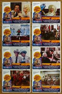q104 BEST LITTLE WHOREHOUSE IN TEXAS 8 movie lobby cards '82 Burt&Dolly
