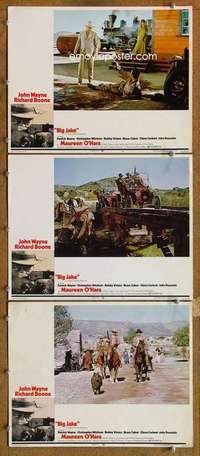 q667 BIG JAKE 3 movie lobby cards '71 John Wayne, Richard Boone