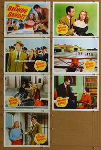 q397 BLONDE BANDIT 7 movie lobby cards '49 bad girl Dorothy Patrick!