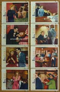 q114 BLUE GARDENIA 8 movie lobby cards '53 Fritz Lang, Anne Baxter