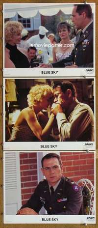 q673 BLUE SKY 3 movie lobby cards '94 Jessica Lange, Tommy Lee Jones