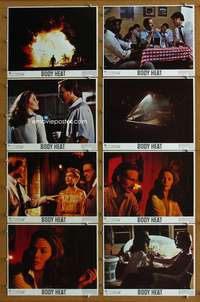 q115 BODY HEAT 8 movie lobby cards '81 William Hurt, Kathleen Turner