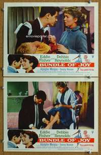 q850 BUNDLE OF JOY 2 movie lobby cards '56 Debbie Reynolds, Fisher