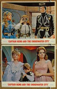 q852 CAPTAIN NEMO & THE UNDERWATER CITY 2 movie lobby cards '70 Ryan