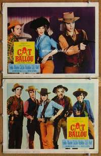 q855 CAT BALLOU 2 movie lobby cards '65 classic Jane Fonda, Lee Marvin