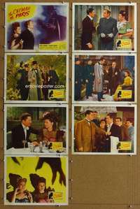 q400 CATMAN OF PARIS 7 movie lobby cards '46 really cool horror image!