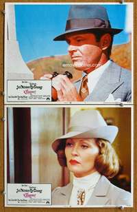 q857 CHINATOWN 2 movie lobby cards '74 Jack Nicholson, Faye Dunaway