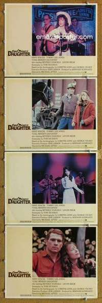 q561 COAL MINER'S DAUGHTER 4 movie lobby cards '80 Spacek, Loretta Lynn