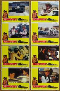 q139 CONVOY 8 movie lobby cards '78 Kris Kristofferson, Ali McGraw