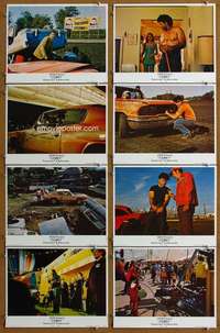 q140 CORKY 8 movie lobby cards '72 Robert Blake, NASCAR car racing!