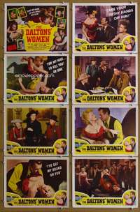 q144 DALTONS' WOMEN 8 movie lobby cards '50 Tom Neal, Pamela Blake