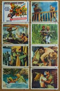 q147 DARK OF THE SUN 8 movie lobby cards '68 Rod Taylor, Mimieux