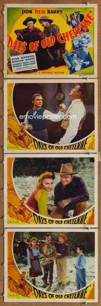 q569 DAYS OF OLD CHEYENNE 4 movie lobby cards '43 Don Red Barry
