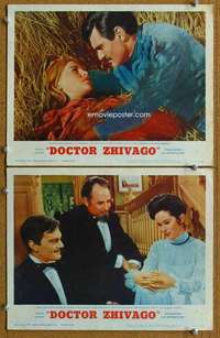 q874 DOCTOR ZHIVAGO 2 movie lobby cards '65 David Lean, Julie Christie