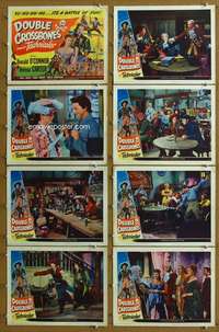 q157 DOUBLE CROSSBONES 8 movie lobby cards '51 Donald O'Connor, pirates!