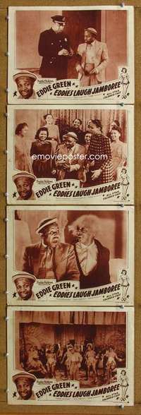 q576 EDDIE'S LAUGH JAMBOREE 4 movie lobby cards '40s Eddie Green