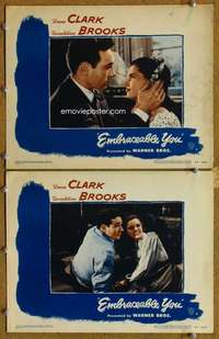 q882 EMBRACEABLE YOU 2 movie lobby cards '48 Clark, Geraldine Brooks