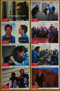 q164 ESCAPE FROM ALCATRAZ 8 movie lobby cards '79 Clint Eastwood
