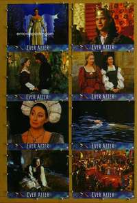 q166 EVER AFTER 8 movie lobby cards '98 Drew Barrymore, Cinderella!