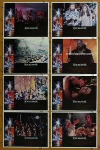 q169 EXCALIBUR 8 movie lobby cards '81 John Boorman, Bob Peak artwork!