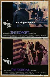 q886 EXORCIST 2 movie lobby cards '74 William Friedkin, Max Von Sydow