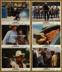 q470 EXTREME PREJUDICE 6 movie lobby cards '86 Nick Nolte western!