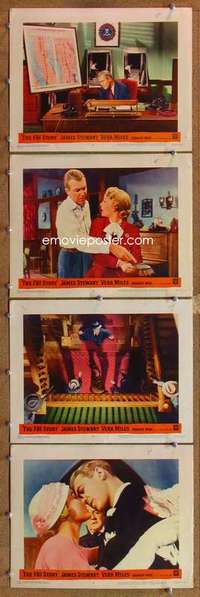 q579 FBI STORY 4 movie lobby cards '59 Jimmy Stewart, Vera Miles