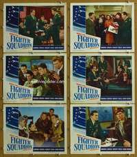 q471 FIGHTER SQUADRON 6 movie lobby cards '48 Edmund O'Brien, Stack