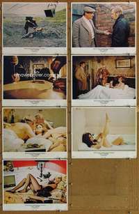 q409 GET CARTER 7 movie lobby cards '71 Michael Caine, Ekland