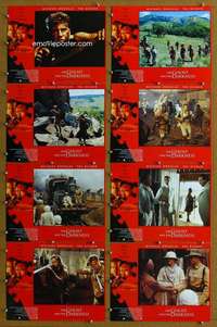 q191 GHOST & THE DARKNESS 8 movie lobby cards '96 Val Kilmer, Douglas