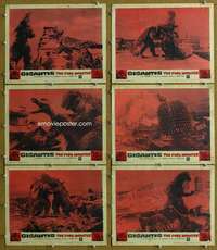 q473 GIGANTIS THE FIRE MONSTER 6 movie lobby cards '59 Godzilla!