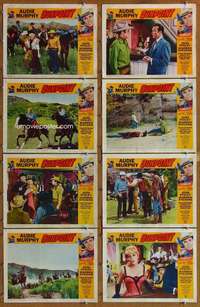 q200 GUNPOINT 8 movie lobby cards '66 Audie Murphy western!