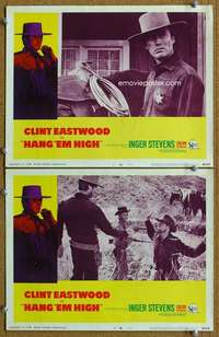 q908 HANG 'EM HIGH 2 movie lobby cards '68 Clint Eastwood classic!