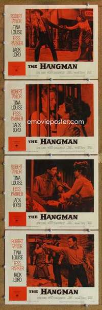 q590 HANGMAN 4 movie lobby cards '59 Robert Taylor, Tina Louise, Parker