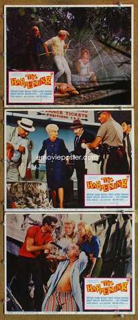 q713 HAPPENING 3 movie lobby cards '67 Anthony Quinn, 1st Faye Dunaway!