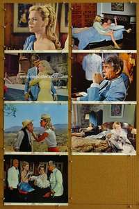 q411 HARD CONTRACT 7 deluxe color 11x14 movie stills '69 James Coburn, Remick