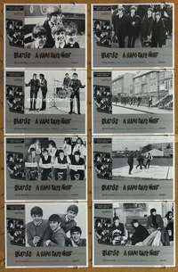 q203 HARD DAY'S NIGHT 8 movie lobby cards R82 The Beatles, rock & roll!